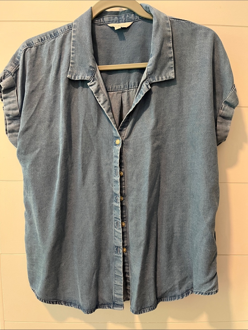 Lucky Brand Light Blue Denim Button-Front Shirt